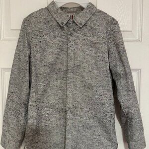 Denim & Flower Ricky Singh Boys  Gray Long Sleeve Button-Down Shirt Size 9/10